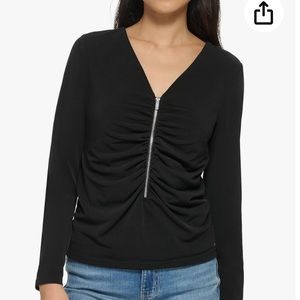 MICHAEL Michael Kors
Black Zippered Shirt Size L